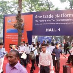 a crowd walking into the hall of the drinktec India