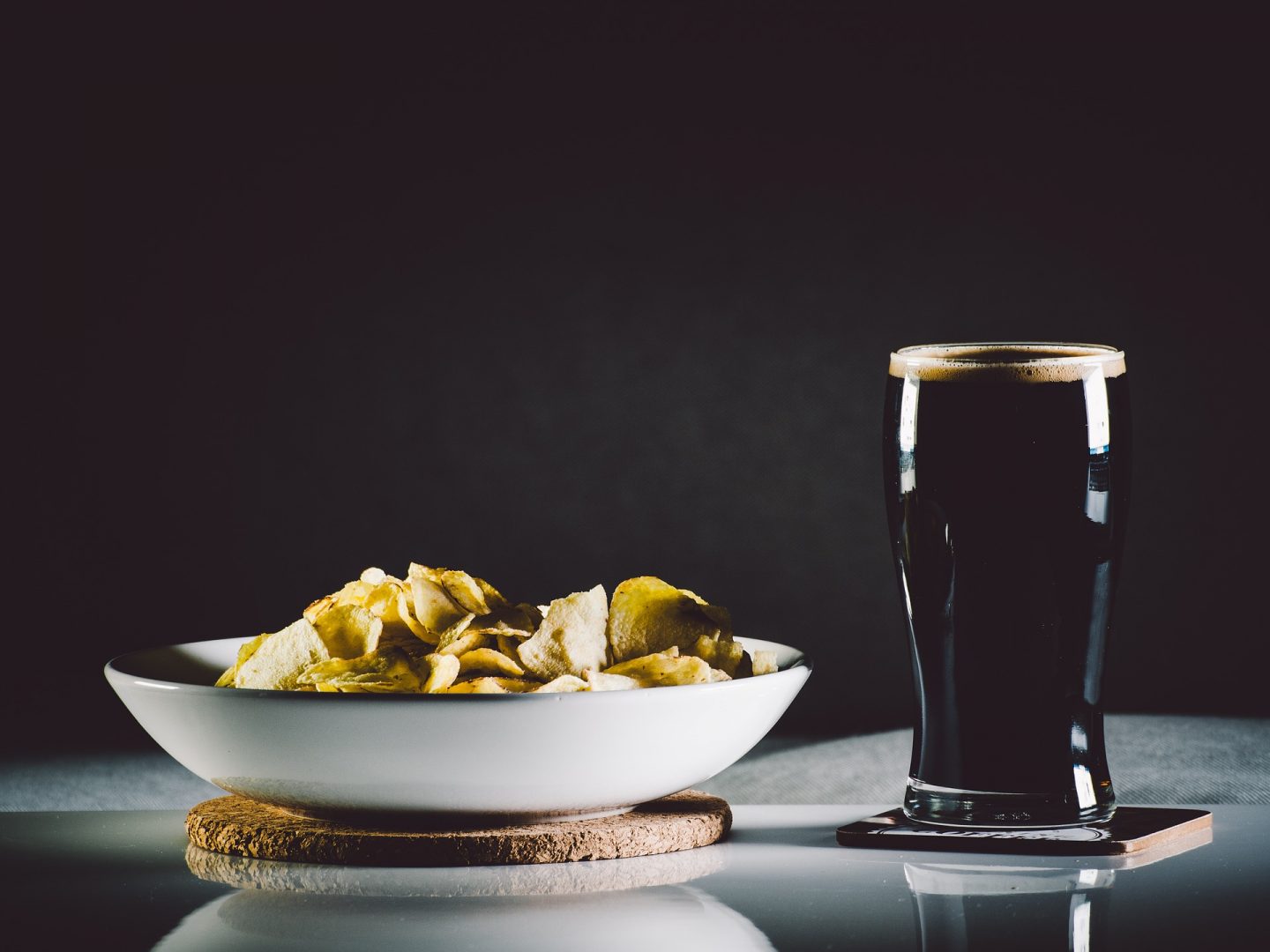 beer and chips