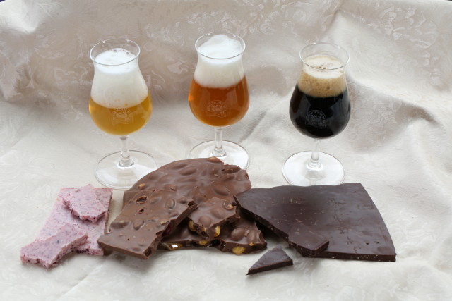 different kinds of beer and chocolate