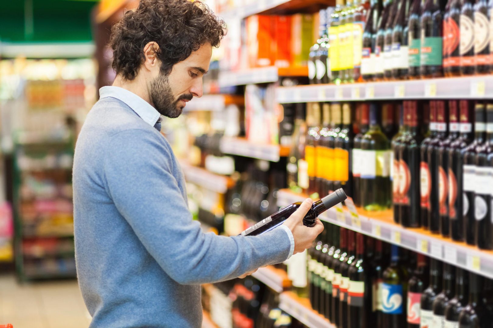 Man in a supermarket