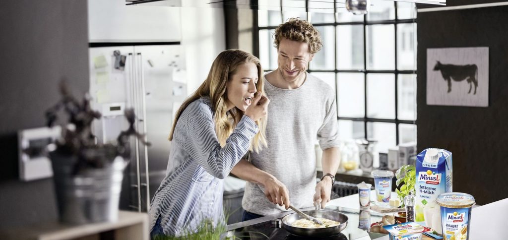 A couple cooking dairy free