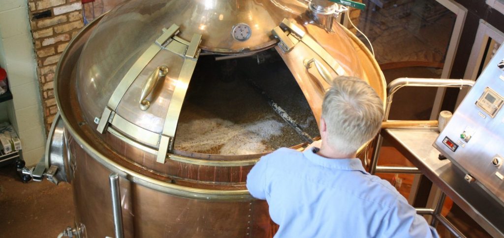 A brewer at his work