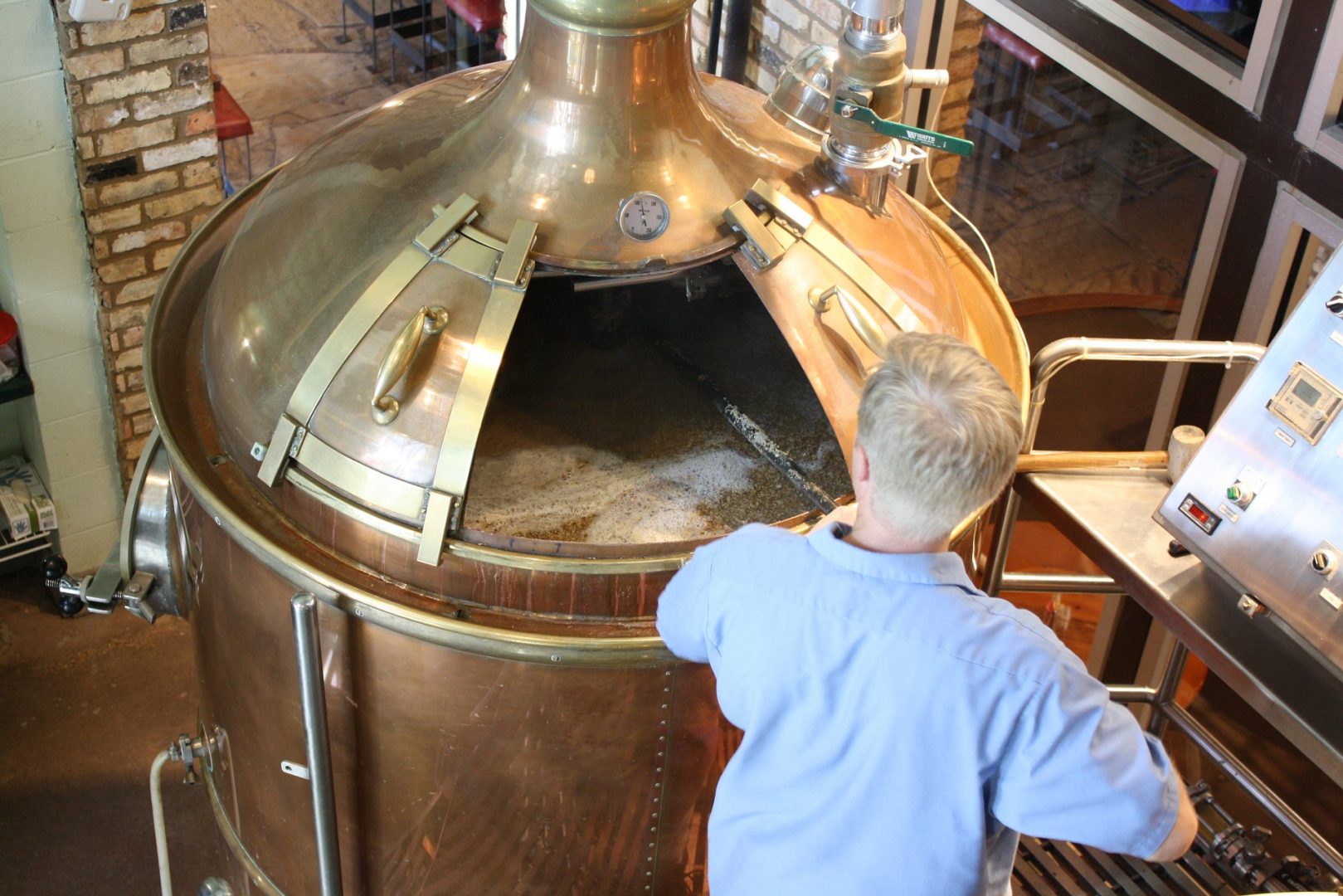 A brewer at his work