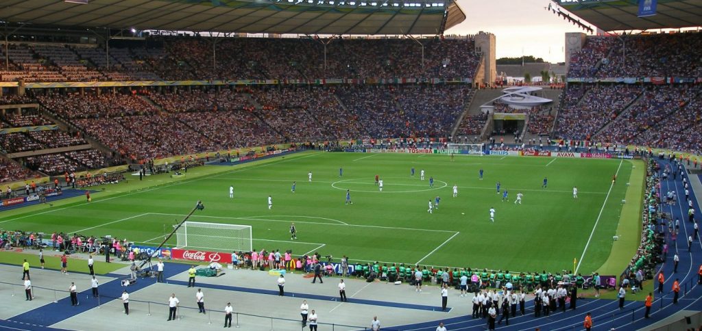 A soccer stadium