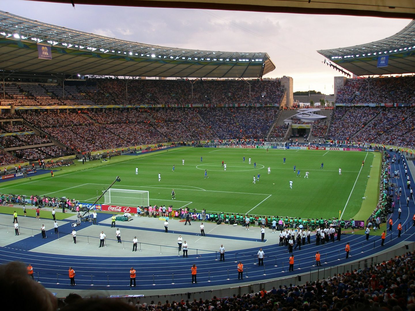 Ein Fußballstadion