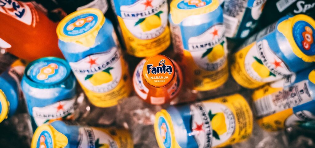 Softdrinks Fanta Eistee Cola